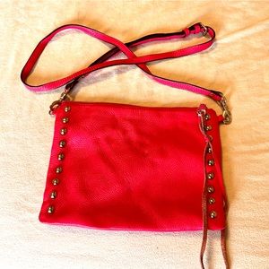 Rebecca Minkoff pink leather studded crossbody